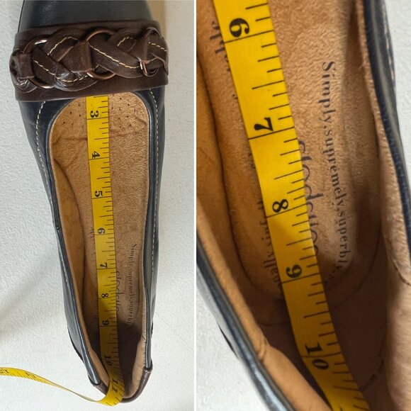 Comfortiva Softspots Posie Flats in Navy / Chocolate Size 8 - Picture 13 of 16